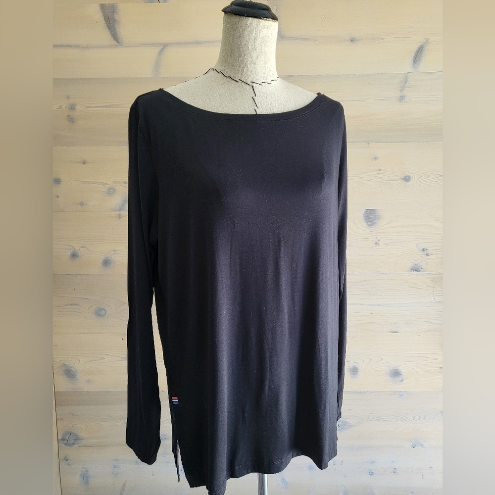 NWT FourLaps Long Sleeve Oversized Athletic Stamina Tee Black size M